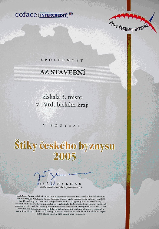 Štiky - certifikát